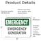 Signmission Generator, 5 in W x Rectangle, Vinyl Decal OS-2PACK-EM-D-35-L-10334 - alternate 5